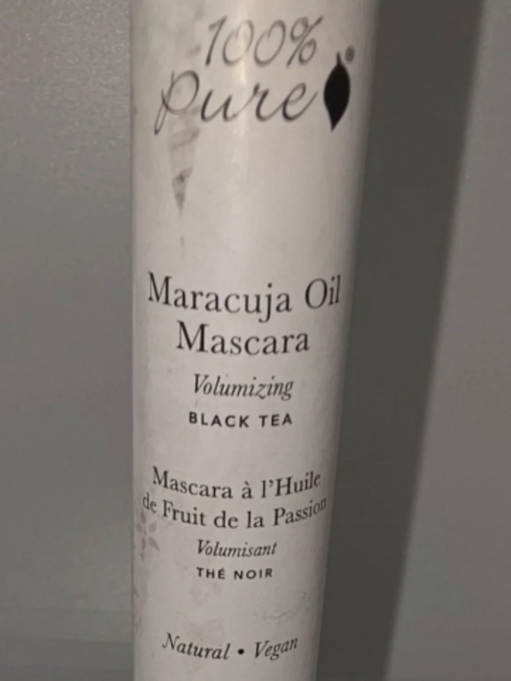 100% PURE, Maracuja Oil Mascara, Black Tea,Factory Sealed